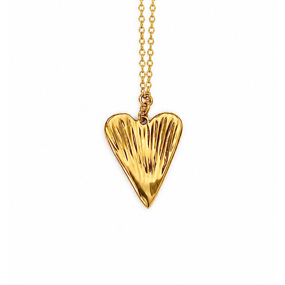 Ridged Heart Necklace ©️