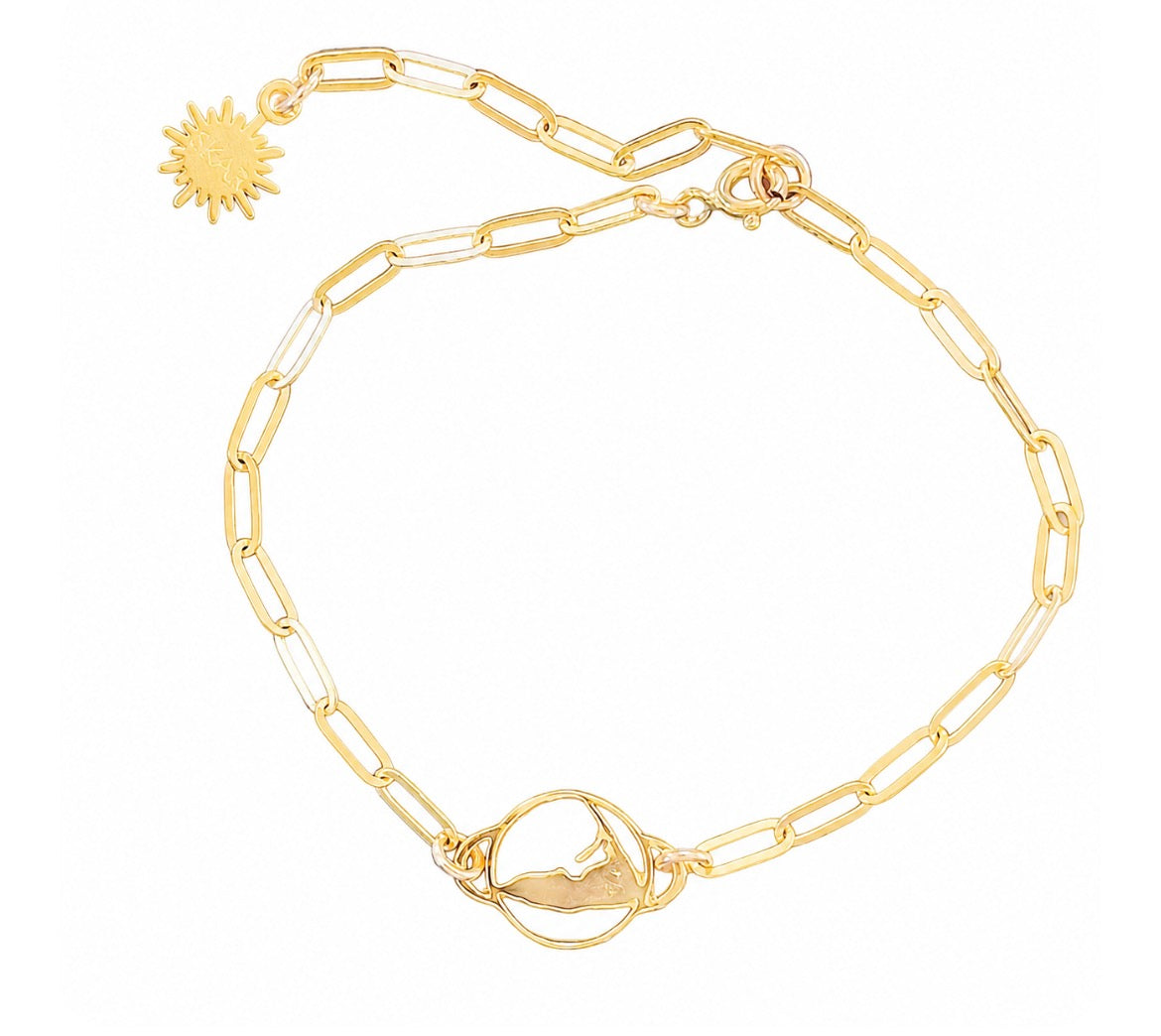 Ring Around Nantucket Paper Clip Chain Bracelet ©️