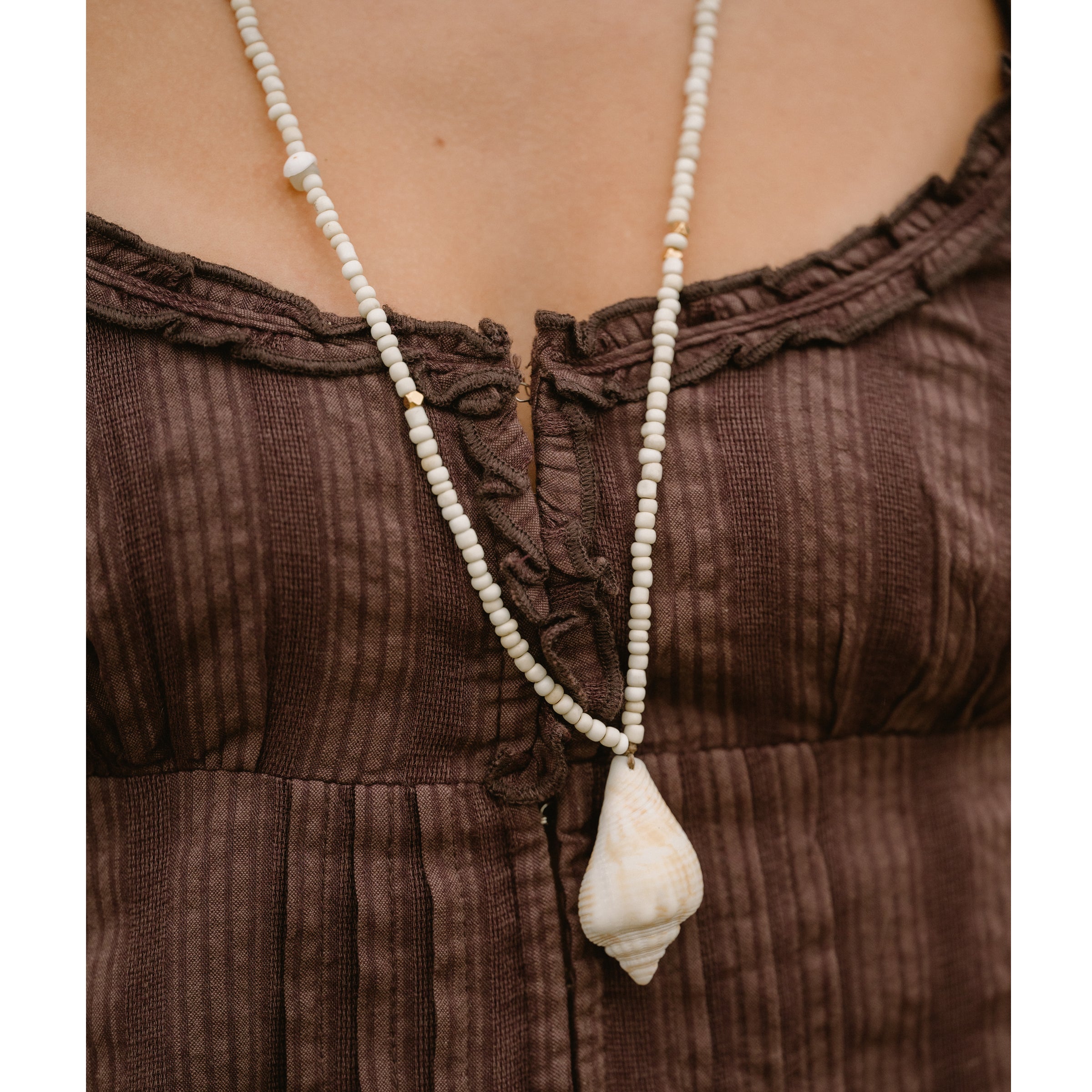 Natural Shell Long Necklace