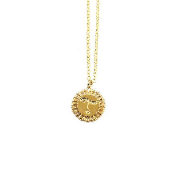 Winky Sun Face Necklace ©