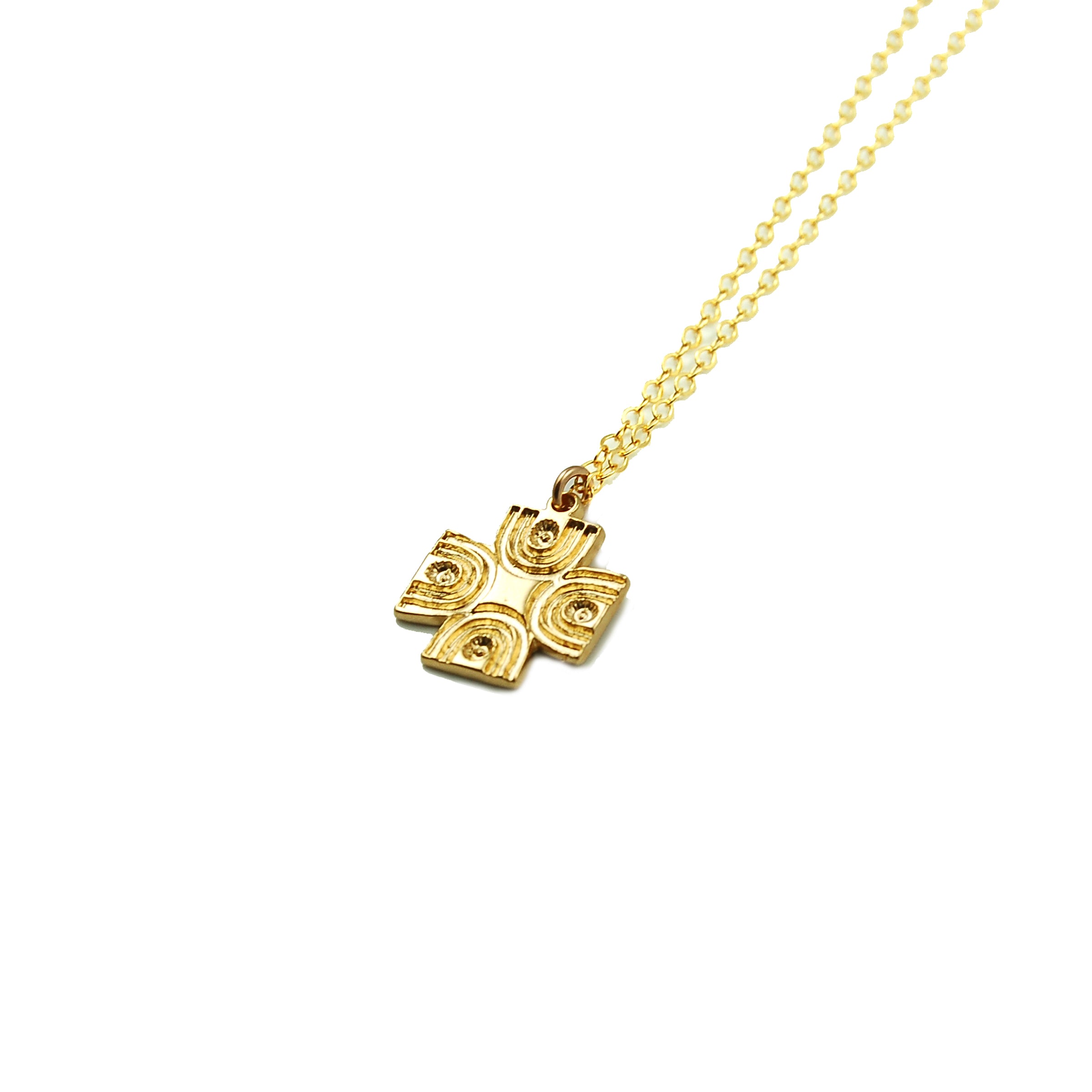 Rainbow Cross Necklace ©