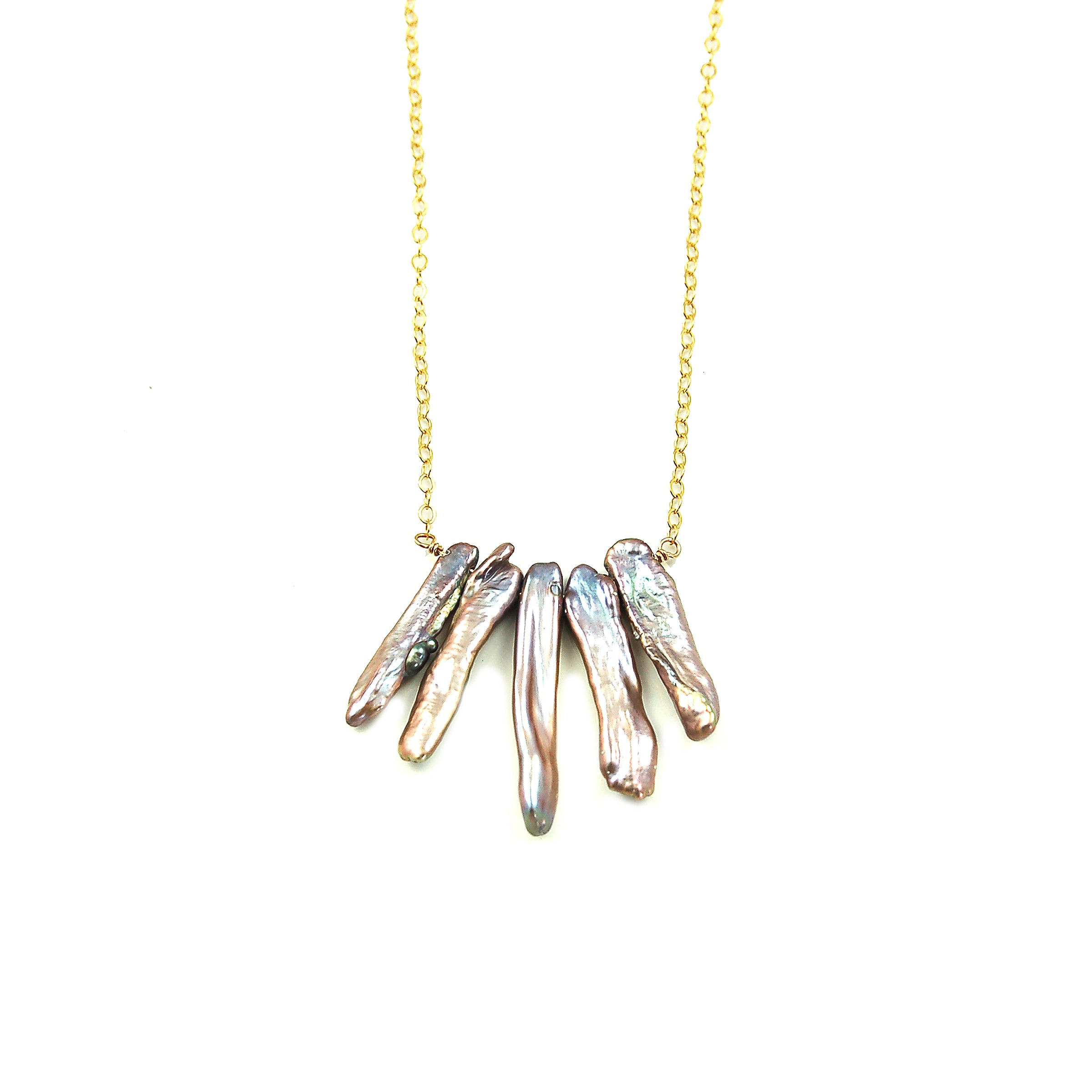 Biwa Fan Necklace