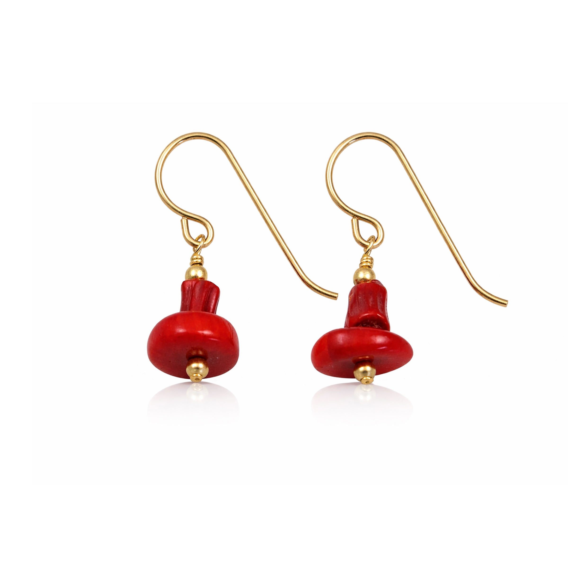 Red Coral Earrings