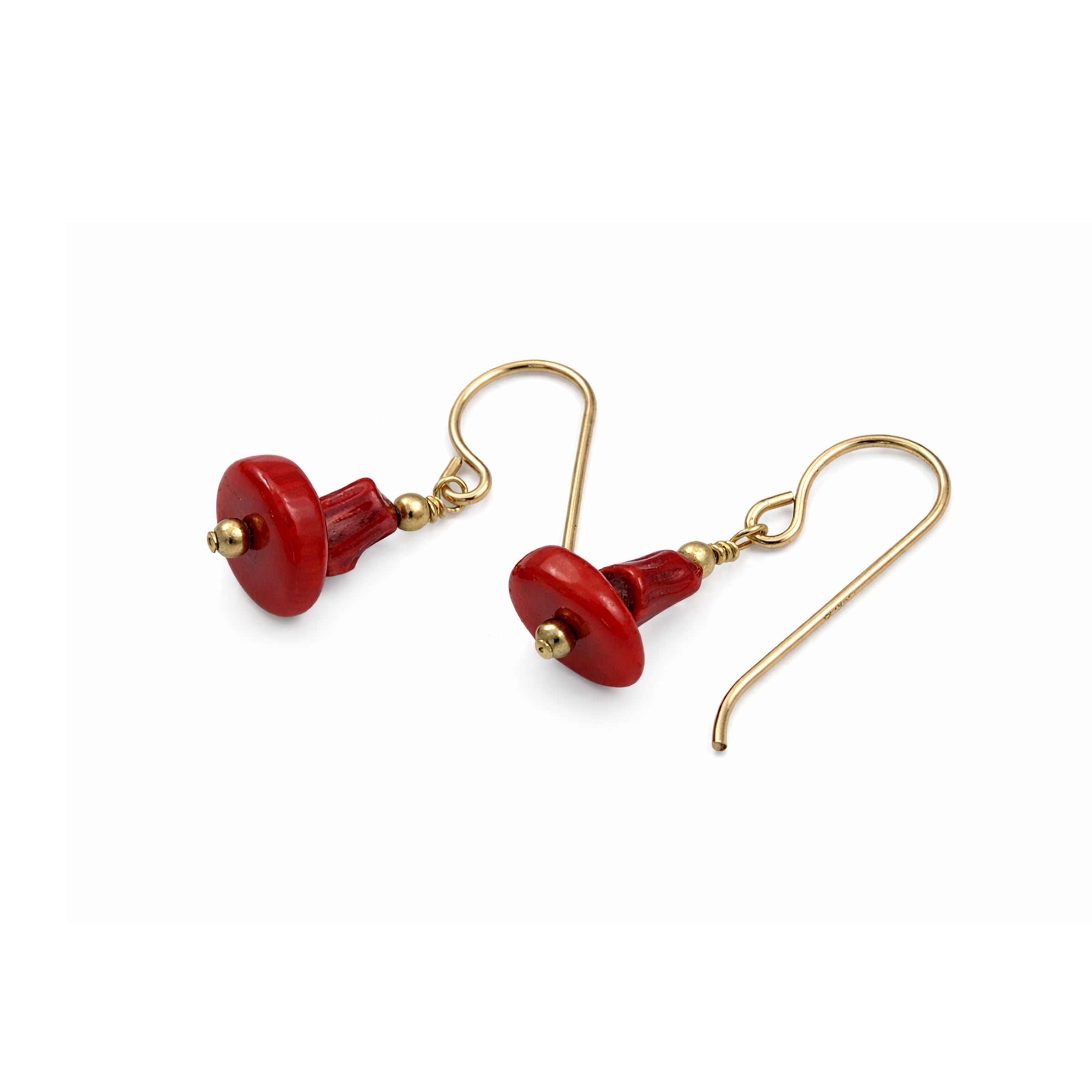 Red Coral Earrings