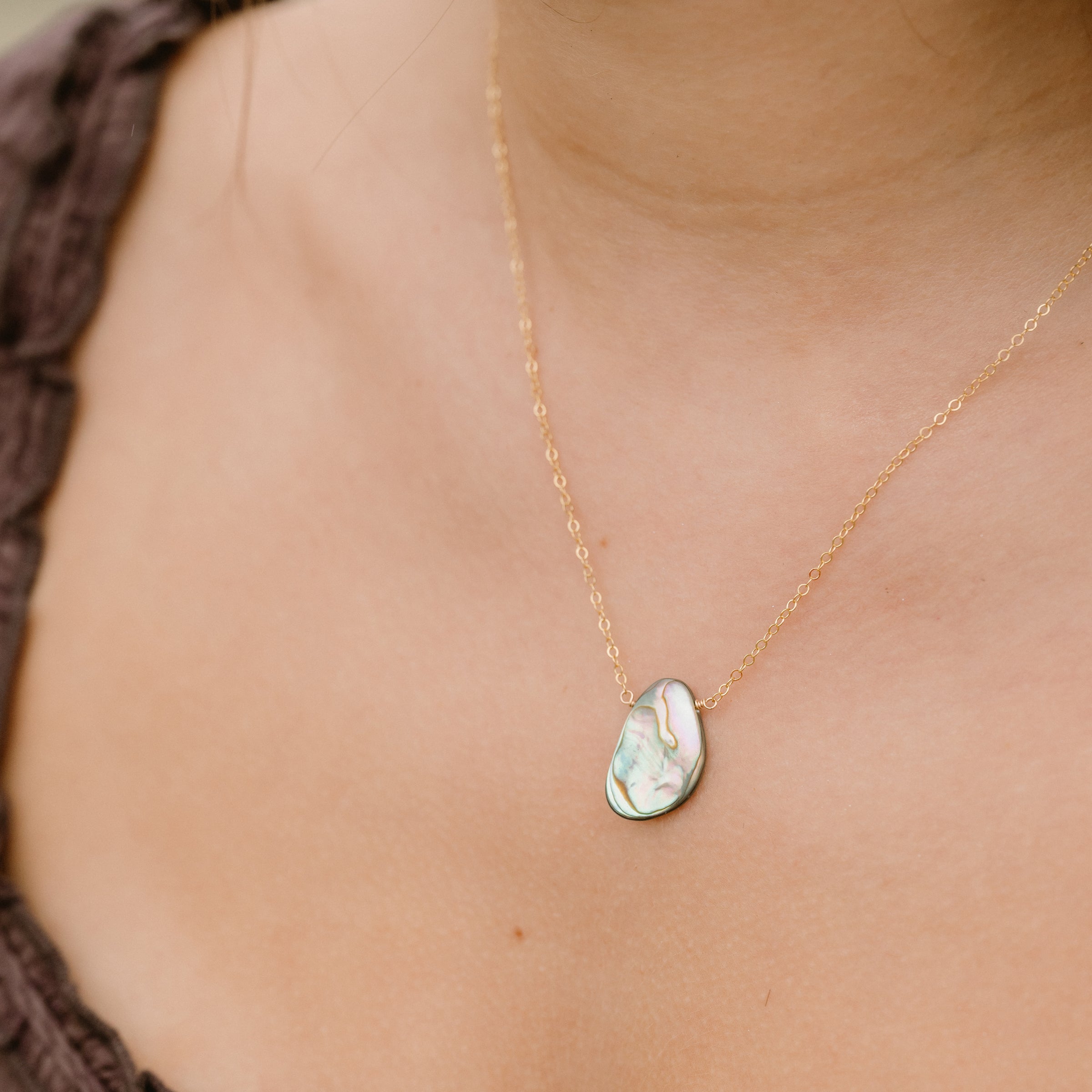 Simple Abalone Necklace