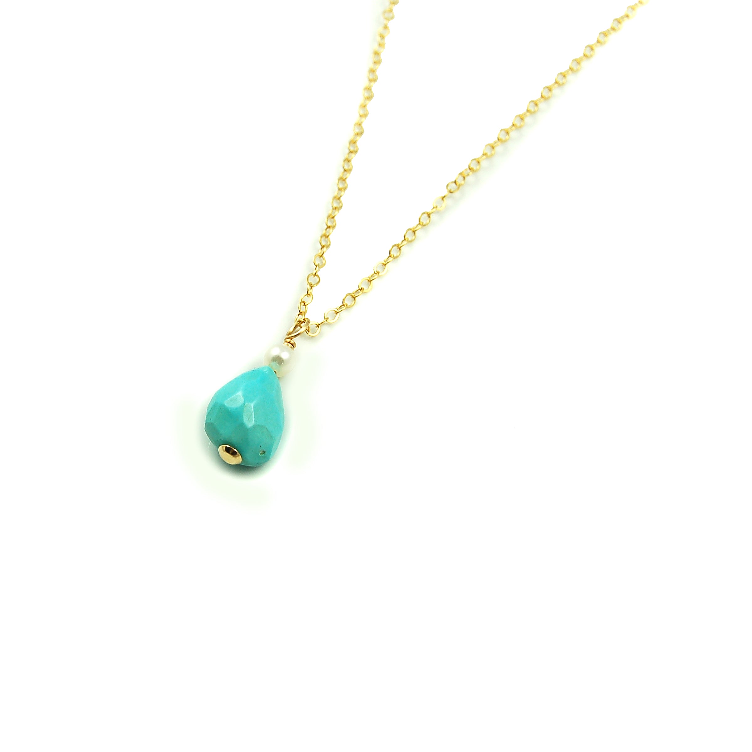 Turquoise and Pearl Necklace