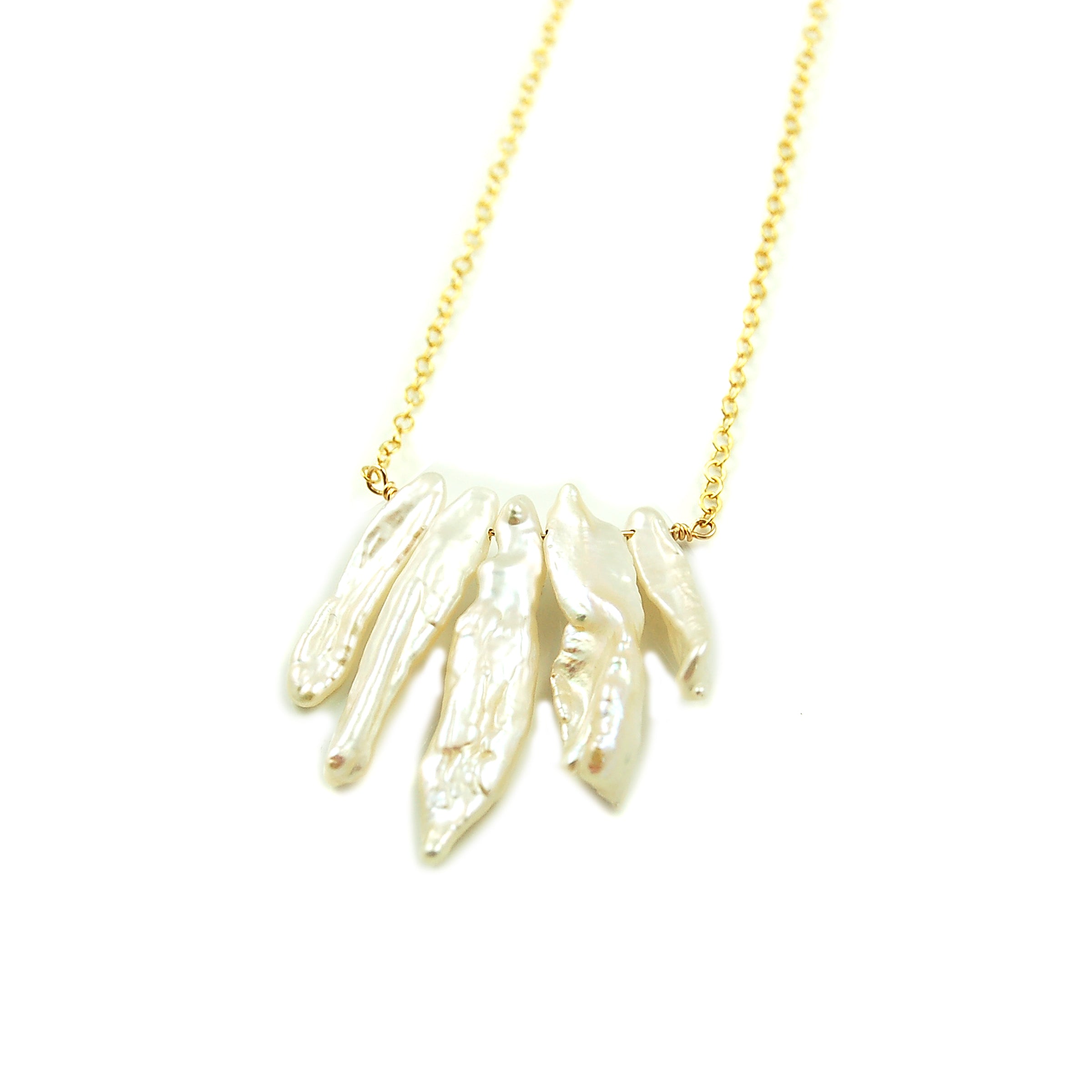 Biwa Fan Necklace
