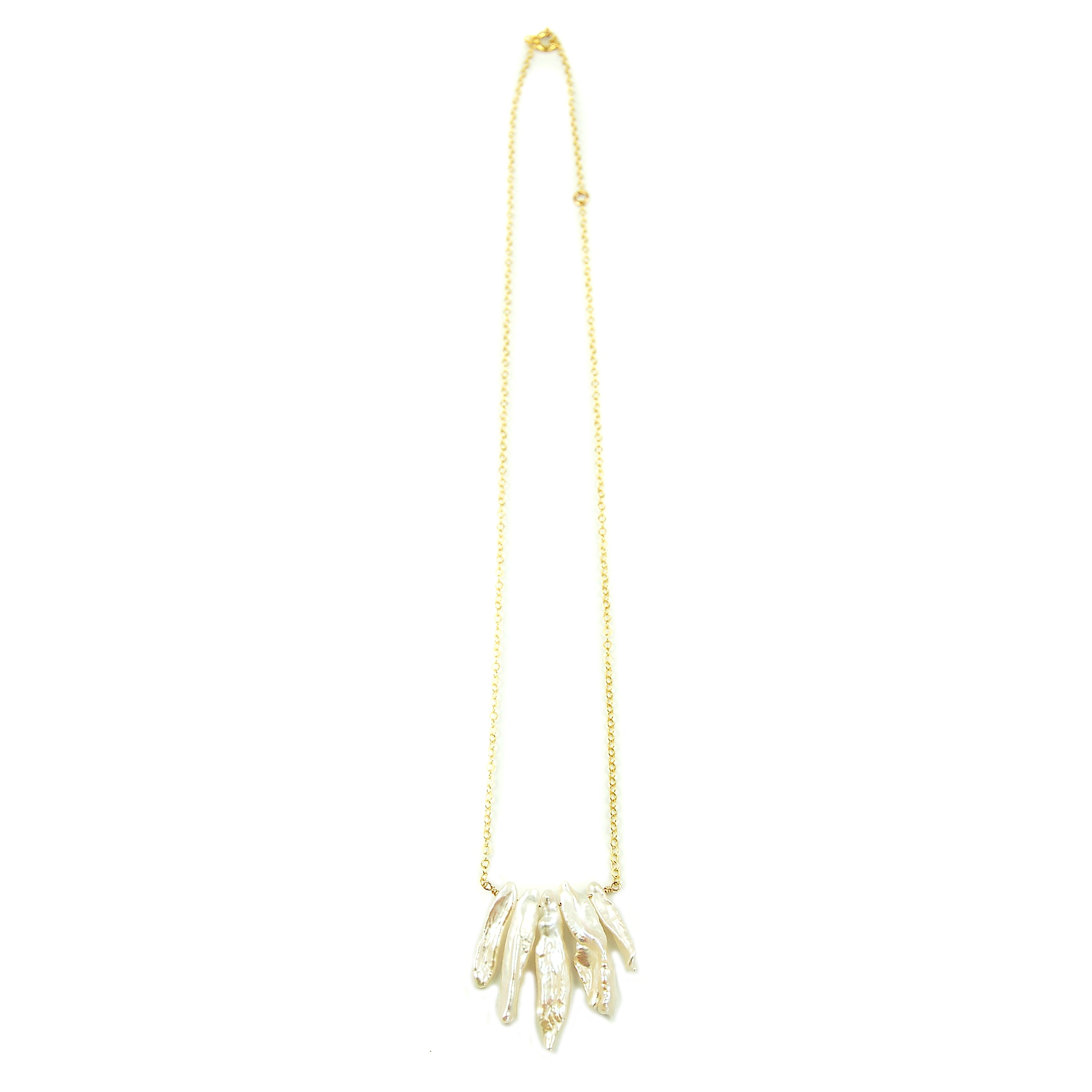 Biwa Fan Necklace