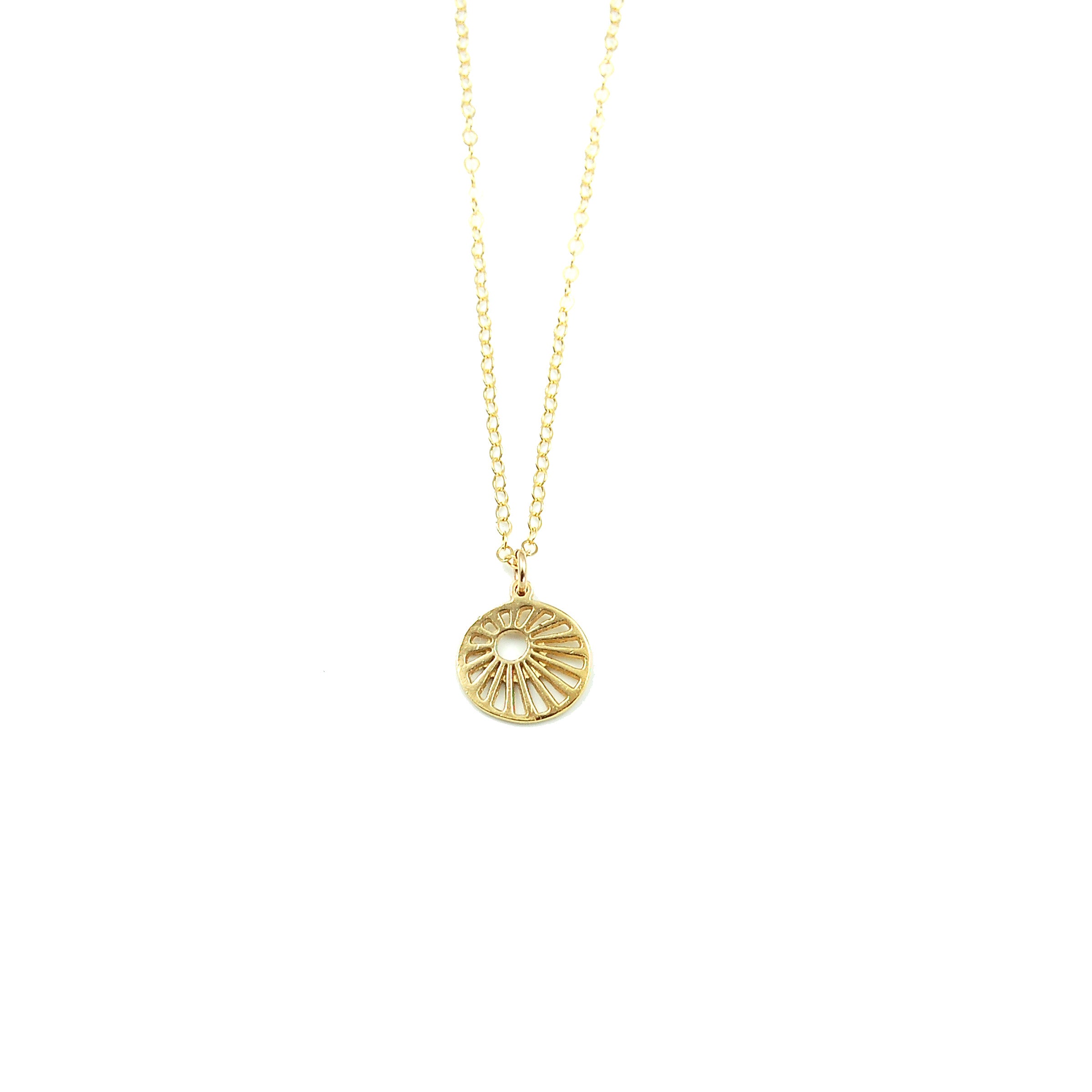 18k Gold Sun Pendant Necklace | OurCoordinates
